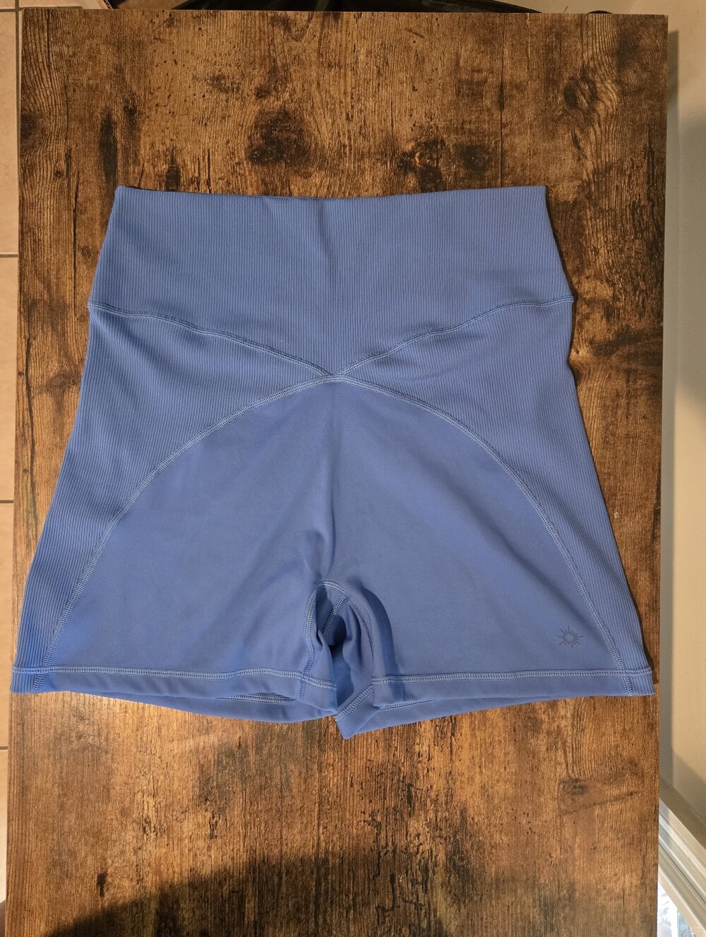 Aerie Offline High-Waist Seamless Blue Goals Ribbed Women’s Active Shorts